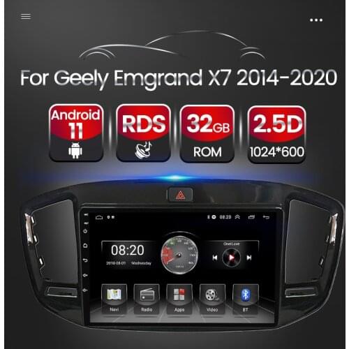 Android 11 Car Stereo Radio Multimedia Player GPS Navigation For Geely Emgrand X7 2014-2020 WIFI Video Output Head Unit 2G+32G