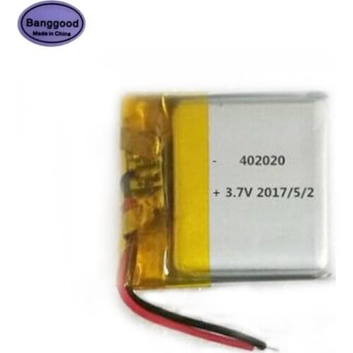 Banggood 3.7V 120mAh 402020 042020 Lipo Polymer Lithium Rechargeable Li-ion Battery Cells for Bluetooth Speaker MP3 MP4 Battery