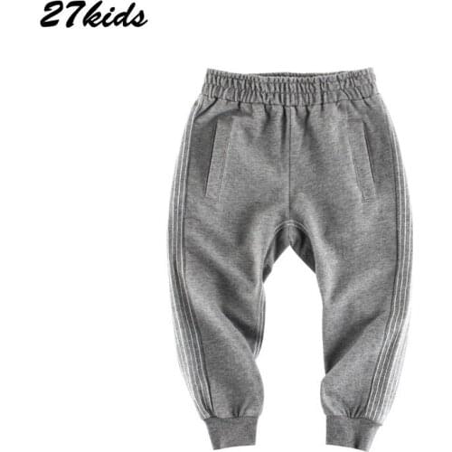 27kids Kids Children cotton full length Trousers pants clothes boys pants Solid Boys Girls Casual Sport Pants trousers