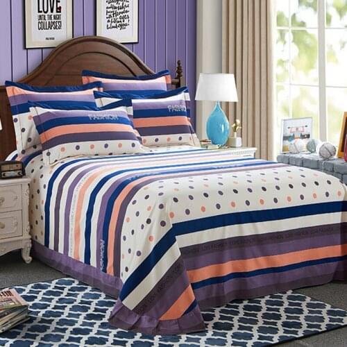 One Piece Cotton Printing Round Corner Bed Sheet Home Bedding Sheet Full Queen King for Adults for All Seasons #254-2