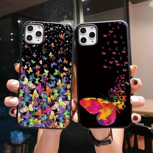 Phone Case For iPhone 13 12 Pro Max Mini Cute Butterfly Funda For iPhone 11 Pro Max XR X XS Max 7 8 6 6S Plus 5 5S SE 2020 Couqe
