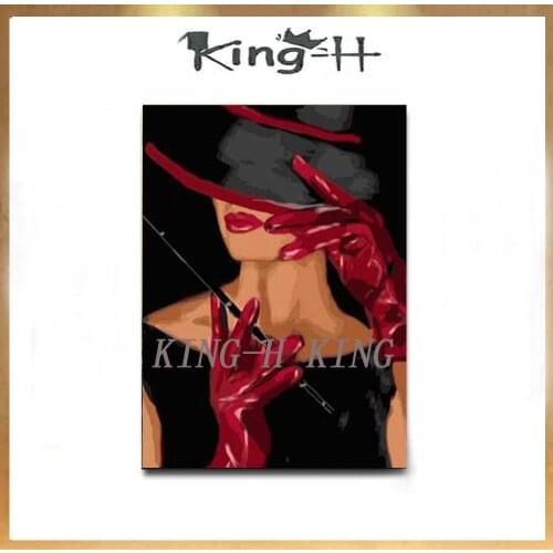 Figures hand-painted sexy painting on the canvas of modern household adornment wall wear white female dancers hotel sofa