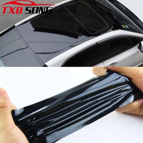 High glossy Black Ultra Gloss Piano Black Vinyl Car Decal Wrap Sticker Black Gloss Film Wrap For HOOD Roof Motorcycle Scooter