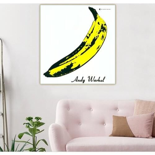 Citon Andy Warhol《Banana Ⅰ》Pop Art Canvas Oil Painting Poster Decorative Print Picture Wall Decor Home Living Room Decoration