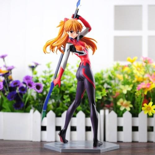 Classic Game Anime Shikinami Asuka Langley Soryu Battle 27cm Sexy Action Figure Model Toy