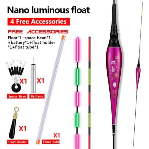 Composite Nano Fishing Floats Electric Buoy Night Luminous Boya River Lake Shallow Water Buoy Carp Fishing Tackle Accessories