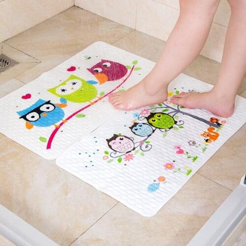 Bathroom Accessories Antiskid Mat Cartoon Printed Bathtub Shower Room Floor Waterproof Anti Skip Carpet 1PC PVC