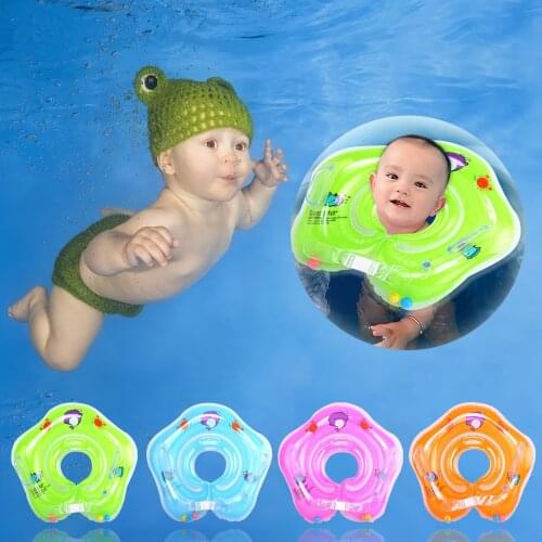 Summer Swimming Give Baby Accessories Neck Ring Tube Safety Infant Float Circle for Bathing Inflatable Dolphin Inflatable Water