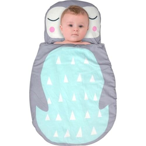 Hot Selling Cartoon Animal Pattern Design Baby Sleeping Bag Super Soft Baby Wearable Blanket