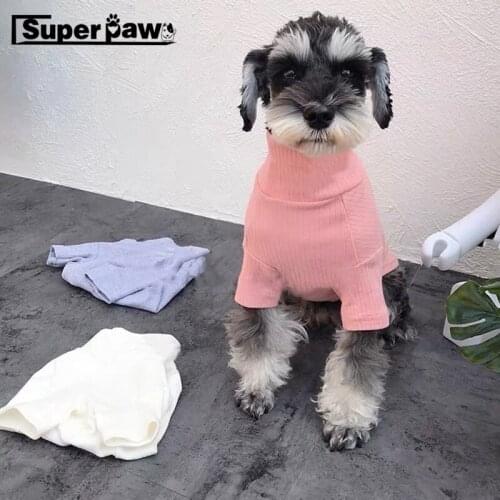Fashion Pet Dog Undershirt Clothes Hoodie Sweater Jumper Costume For Small Medium Dogs Puppy French Bulldog Schnauzer Pug YLC10