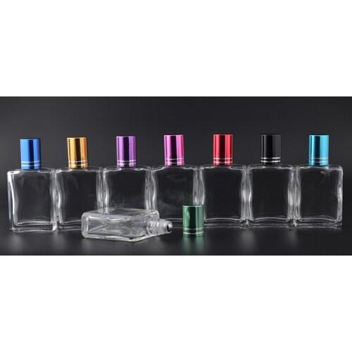 MUB - 17ml Refillable Clear Glass Bottle Perfume Roller Ball Bottle for Essential Oil Travel Bottles Empty Cosmetic Container