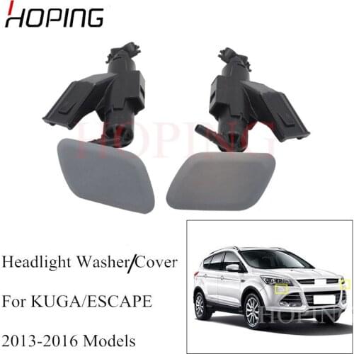 Hoping Left Right Headlight Washer Spray Jet Headlamp Washer Cover For Ford Kuga Escape 2013 2014 2015 DV45-13L018/DV45-13L019