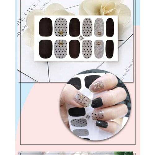ENDRRFLA 14 Style DIY Full Cover Nail Stickers Wraps False Nail Tips Korea Japan Style Nail Decoration Water Slide Stickers 1pc