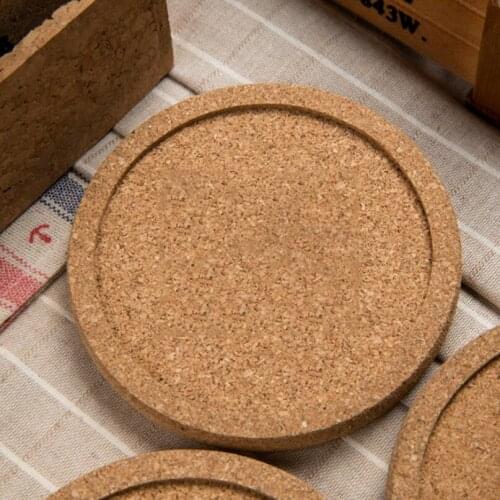 Drink Wine Mats Juice Pad Round Plain Cork Coasters for Wedding Party Guest Favor Gift LX1916