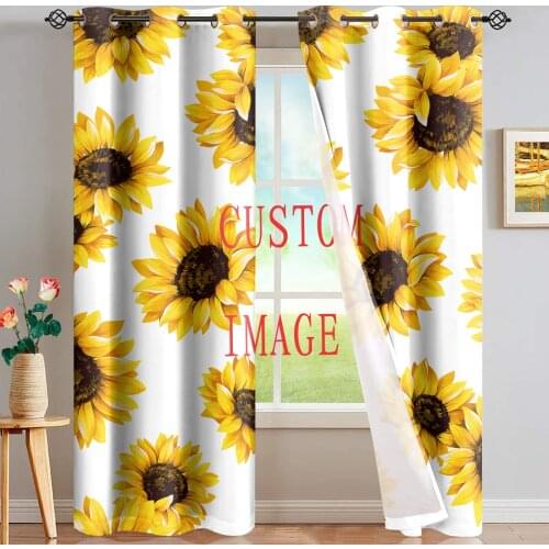 Customize Your image/logo Window Curtain for Bedroom Living Room Home Decor Kitchen Full Shade Draperies Modern Grommet