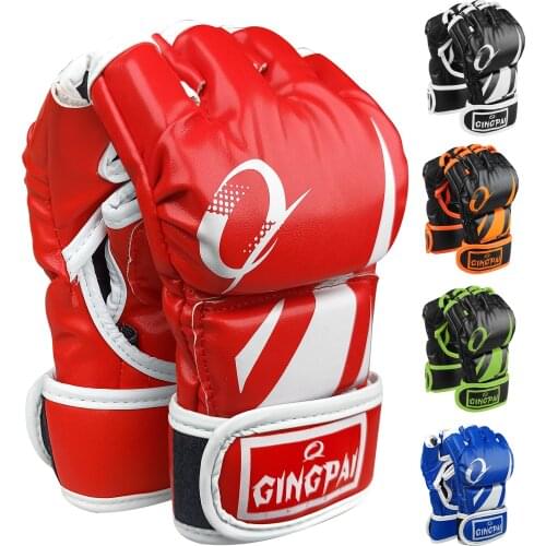 Hot Sale Pro Style MMA Gloves Half Finger Grappling Fighting Sparring Glove Training Kick Boxing Gloves Mix Martial Arts Gloves