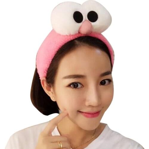 Elastic Head bands for girls Turban Big eyes Face washing Headband SPA make up Hair Band