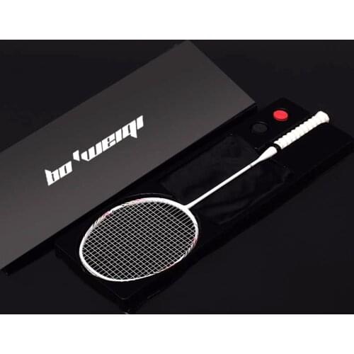 8U Professional 100% Carbon Badminton Racket 24-30lbs G5 Ultralight Offensive Badminton Racket Racquet Training Sports With Bag