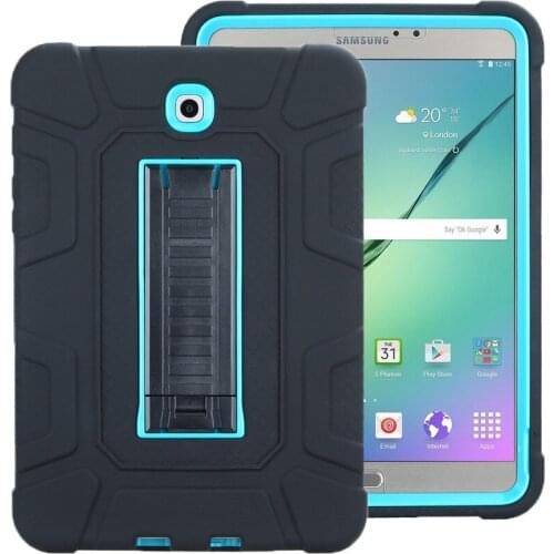 Kickstand Shockproof Protective Case for Samsung Galaxy Tab S2 8.0 inch SM-T710 T715 T713 New Heavy Duty Armor Case+Film+Pen