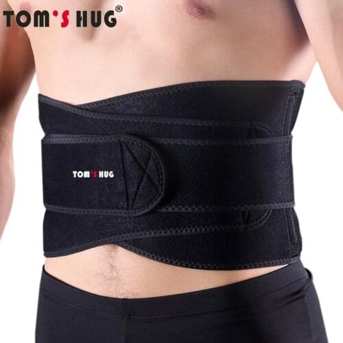 Adjustable Pressurized Waist Support Belt Toms Hug Brand Gym Sports Weightlifting Fitness Running Training Waist Brace Protect