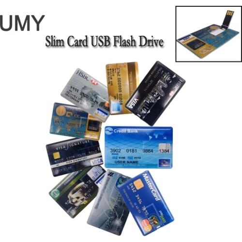 USB flash drive waterproof super slim credit card pen drive 4GB 8GB 16GB 32GB 64GB real capacity memory stick bank card pendrive