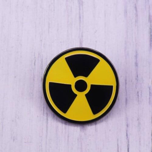 Nuclear Radiation symbol pin remaid you to be cautious