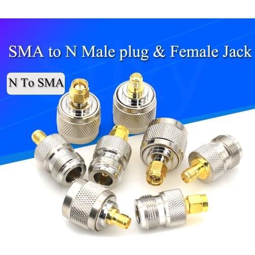 1PCS SMA To N Connectors Type Male Female RF Connector Adapter Test Converter Kit Transmission Cables N To SMA connector