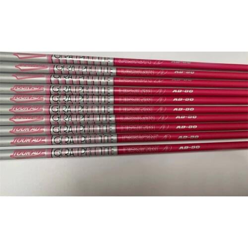 10PCS Tour AD AD-50 Graphite Shaft Tour AD AD-50 Graphite Design Shaft Pink Graphite Golf Shaft for Golf Irons