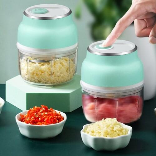 150ml Mini Electric Garlic Masher Vegetable Chopper Grinder Stainless Steel Portable USB Charging For Grind Garlic Pepper Meat