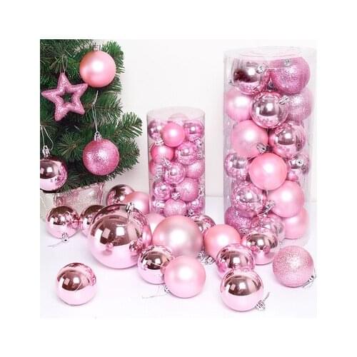 24Pcs/lot Diameter 4/6Cm Christmas Tree Decor Colorful Ball Party Hanging Ball for Home Festival Shopping Mall Market Decoration