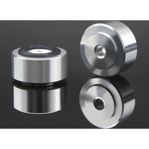 4 Pcs Speaker Anti-Slip Fixing Feet Pad Isolation Absorb Shock Amplifier Base Feet Aluminum Alloy Stand Cover Foot Nail