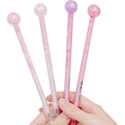 40 pcs/lot Cherry Sakura Round Ball Cartoon Gel Pen Ink Pen Gift Stationery School Office Supply Escolar Papelaria