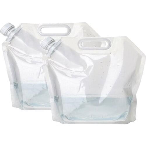 5/10L Outdoor Sports Foldable Water Bag Camping Hiking Picnic Water Container Lifting Carrier Water Bags Storage Water Bucket