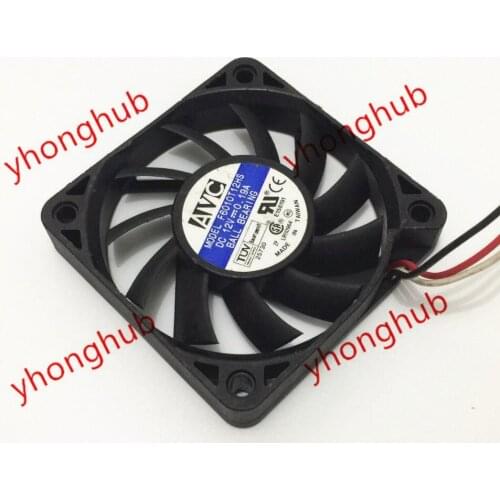 AVC F6010T12HS DC 12V 0.19A 3-wire 60x60x10mm Server Cooling Fan
