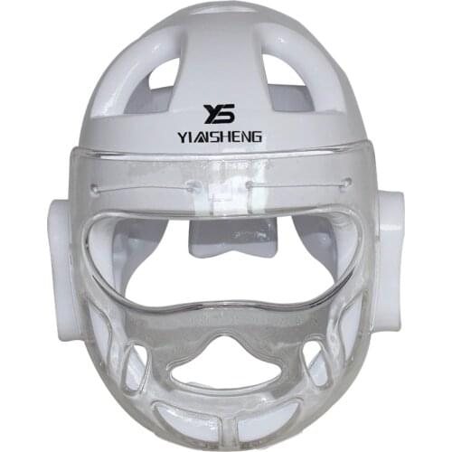 White Teakwondo helmet taekwondo protector karate helmet equipment helmet mma muay thai boxing head protector headgear guard