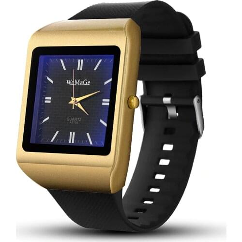 WoMaGe Brand Gold Case Watch Mens Casual Fashion Unisex Watches hot sale Clock kol saati silicone wristwatch masculino relojes