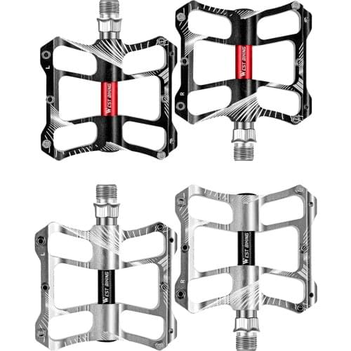 CNC Machined Aluminum Alloy Flat Bike Pedals 9/16 inch Components Parts