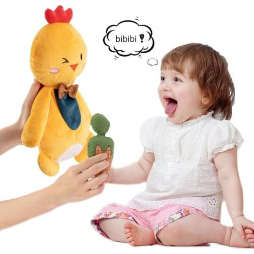 35CM Childrens Animal Hand Puppet Toy Cartoon Cute Plush Puzzle Hand Puppet Telling Story Pretend Doll Educational Toy Gift