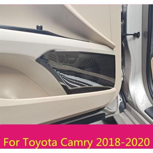 For Toyota Camry 8th Sedan 2018-2020 car styling speaker decoration sound paste decoration Sequin loudspeaker Net cover
