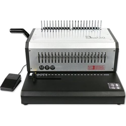 A4 size electric comb binding machine EB-30 Electric punching machine 21holes rubber ring clips dual-use binding machine
