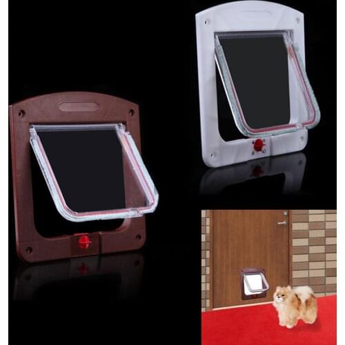 Lockable Cat Flap Door Kitten Dog Pet Lock Suitable for Any Wall or Door Dropshipping New