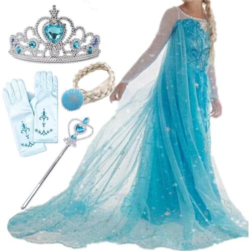 Halloween Dress Girls Costume Fancy Party Princess Cosplay Baby Dresses Childrens Christmas Birthday Sets Clothes