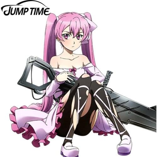 JumpTime 13cm x 12.7cm Sexy Kawii Girl Anime Mein Render Sticker 3D Car Decal Waterproof Hood Protective Film