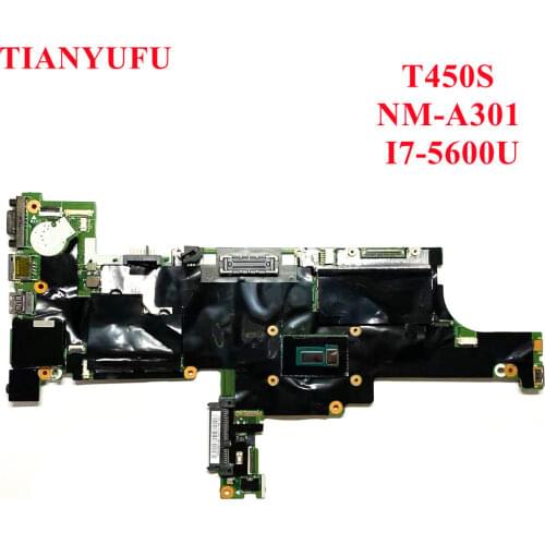For Lenovo Thinkpad T450 i5-5300U Laptop motherboard NM-A251(i5-5300U) 00HN525 00HN529 00HT726 00HT724 00HN526 00HT725 full test