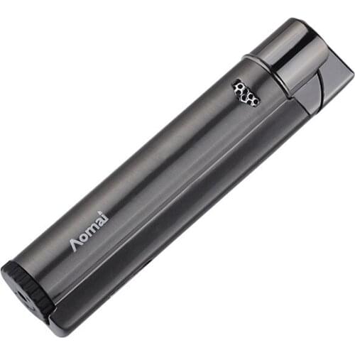 Metal Long Stripe Jet Torch Lighter Turbo Butane Gas 1300 C Windproof Lighter Straight Fire Welding Cigar Cigarettes Lighters