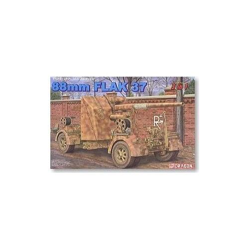 1/35 scale model Dragon 6287 World War II Flak37 88mm traction air defense gun