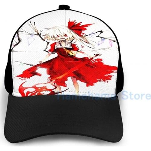 Fashion Touhou Project - Flanders Scarlette Basketball Cap men women Graphic print black Unisex adult hat
