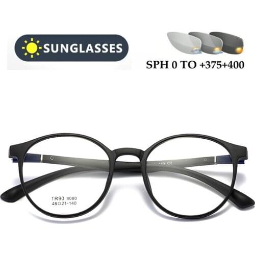 Men Multifocal Reading Glasses Progressive Bifocal Near Far Outdoor Photochromic Presbyopic Glasses Magnifying Women Black FML