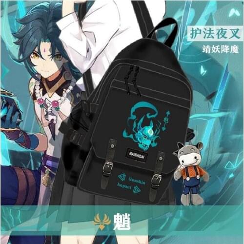 NEW Anime Genshin Impact Xiao Casual High Capacity Backpack Schoolbag Laptop Bag Shoulder Bag Fashion Student Knapsack Cosplay