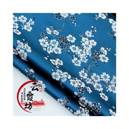Plum blossom cloth ancient Chinese dress baby clothes cos cheongsam silk satin Chinese style clothing weaving brocade fabric